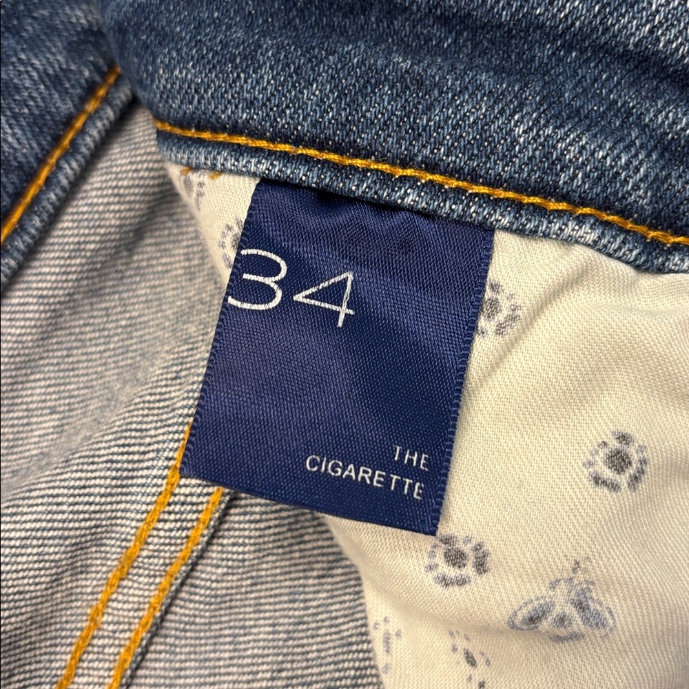 Pilcro The Cigarette Slim Straight Jeans in Distressed Light Wash, 34/18 - Picture 14 of 14